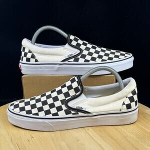 VANS Checkerboard Sneaker Black/ White Slip on Men’s 8 Women’s 9.5
